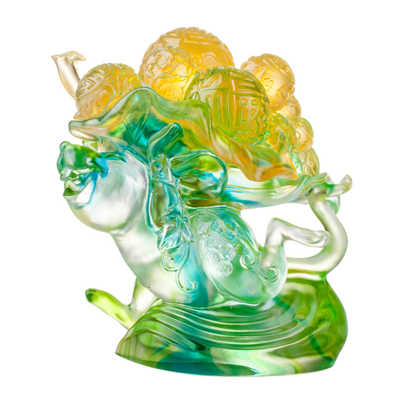 Figurine de souris Une livraison prometteuse, Ambre / vert bleuâtre