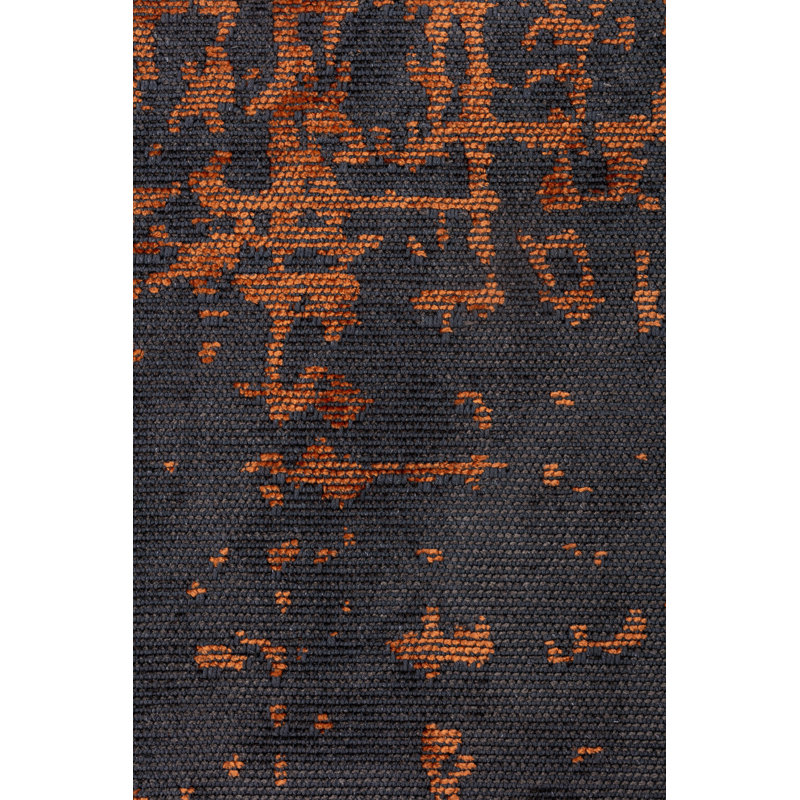 Rapture Gray/Orange Abstract Luxury Area Rug, Rectangle 7'10" x 9'10"