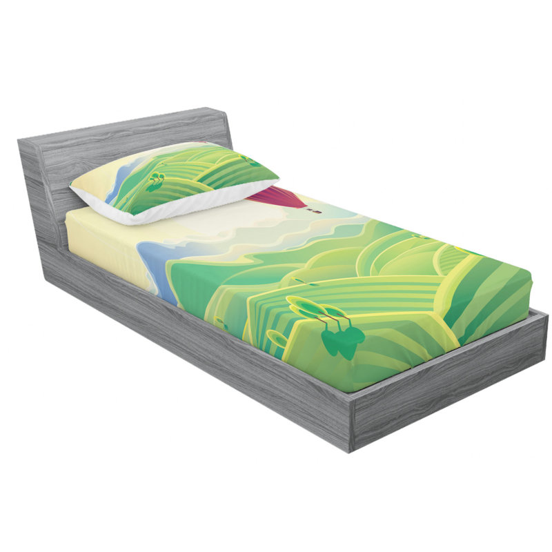 Microfiber Sheet Set, Twin Sheet Set with Fitted Sheet