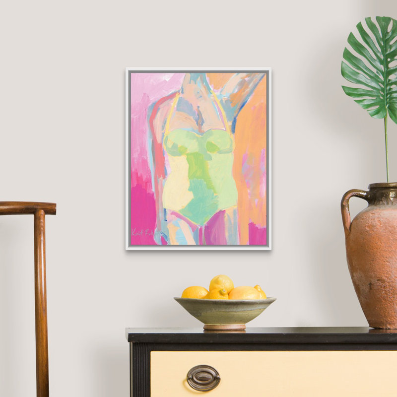 Citron lime par Kait Roberts-impression sur toile, Toile blanche encadrée, H 22 po x l 18 po x P 1,75 po