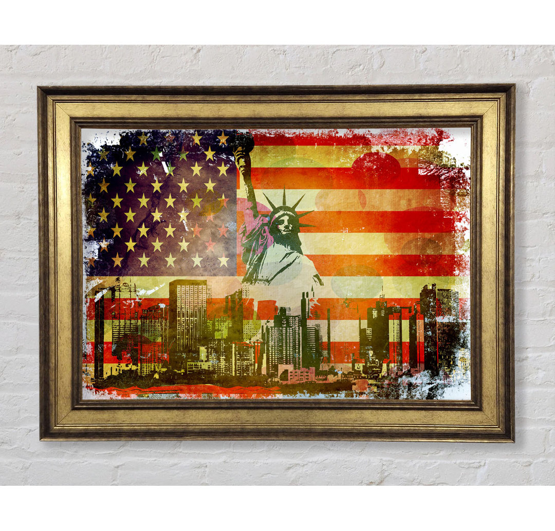 Amerikanische Flagge NYC - Druck