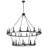 26-Light 2-Tier Classic Farmhouse Wagon Wheel Chandelier