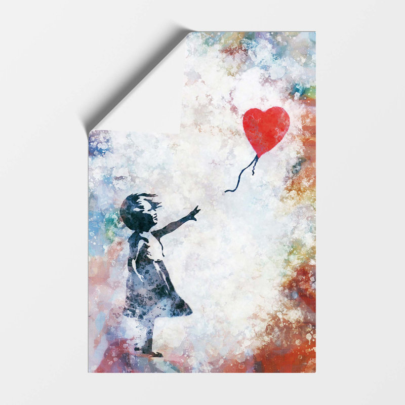 The Girl With A Red Balloon - No Frame Print, 29.7 cm H x 21 cm W