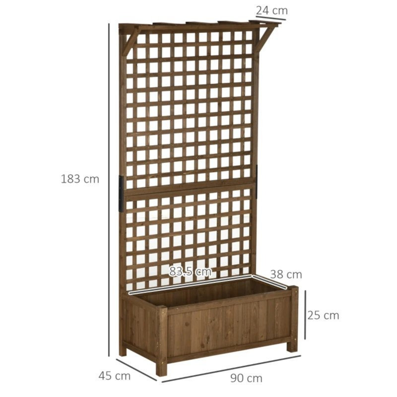Elevated Planter, Brown