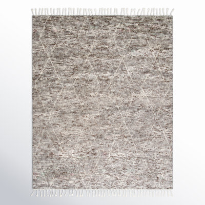 Talon Hand-Knotted Geometric Gray Rug