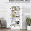 Rangement de 70 po pour garde-manger, 6 tablettes avec 2 tablettes réglables, 4 portes