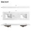 72"X 22" Bathroom Stone Vanity Top Engineered Colour With Undermount Ceramic Sink And 3 Faucet Hole With Backsplash