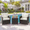 Arlayne 2-Person Outdoor Patio Seating Group with Cushions
