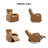 Siru 30.3'' Faux Leather Swivel Reclier Chair-746688604