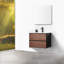 Wilibald 30 po L x 20 po P 2 tiroirs Meuble-lavabo avec évier simple et Comptoir en Surface solide blanc brillante
