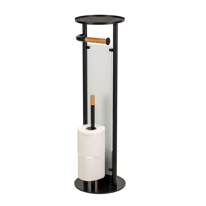 Free-Standing Toilet Roll & Brush Holder