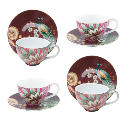 Porcelain Teacup and Saucer