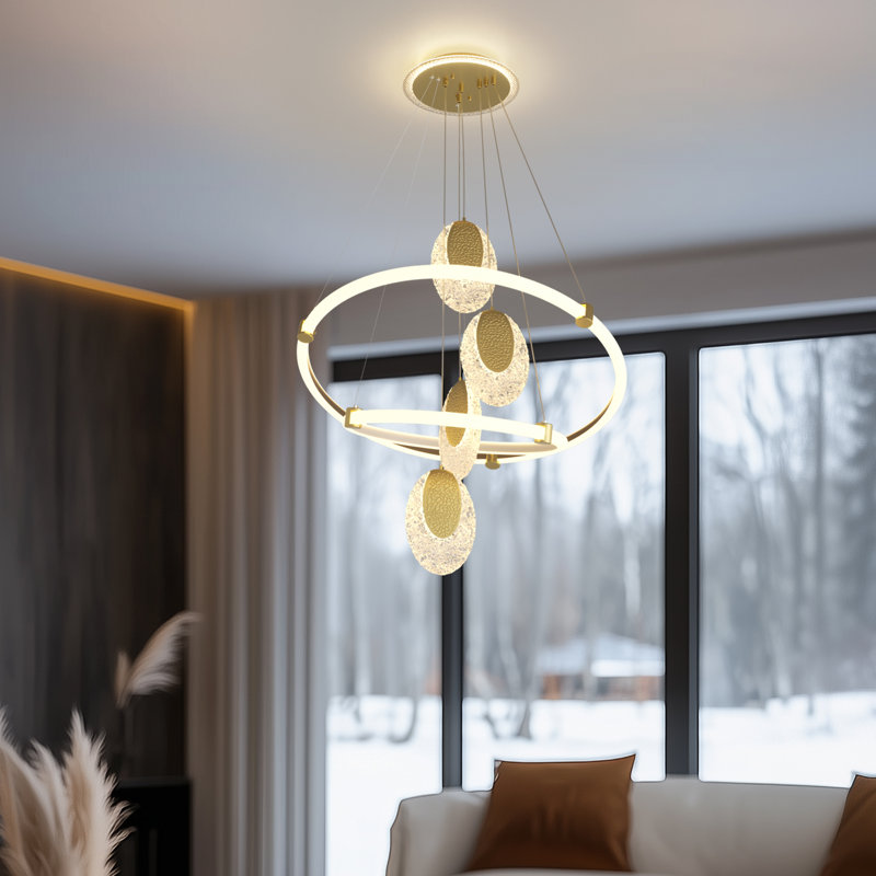  LED Chandelier, 2 Tiers, 120cm H x 60cm W x 60cm D, 57 W