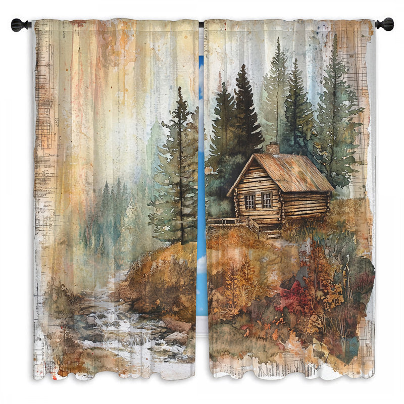 Rideaux de fenêtre rustique et obscurcissant - 2 panneaux, 20in x 60in - 2 panels, Room Darkening
