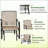 3-Piece Outdoor Glider Chair And Coffee Table Bistro Set For Relaxing Moments-1695352441