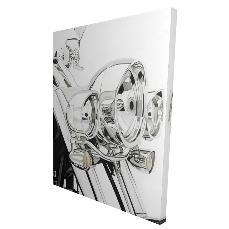 Motorcycle Light Canvas - Unique Transportation Bedroom Decor