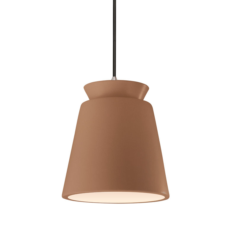 Logan 1 - Light Single Cone Pendant, Real Rust, Dark Bronze, LED (Integrated)