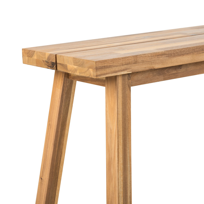 Banc d'extérieur en bois massif, Naturel