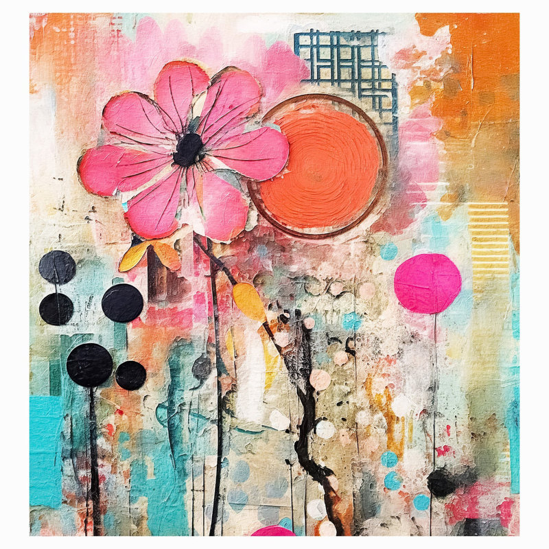 Papier peint de qualité supérieure - fleurs mixtes, 30" L x 30" W