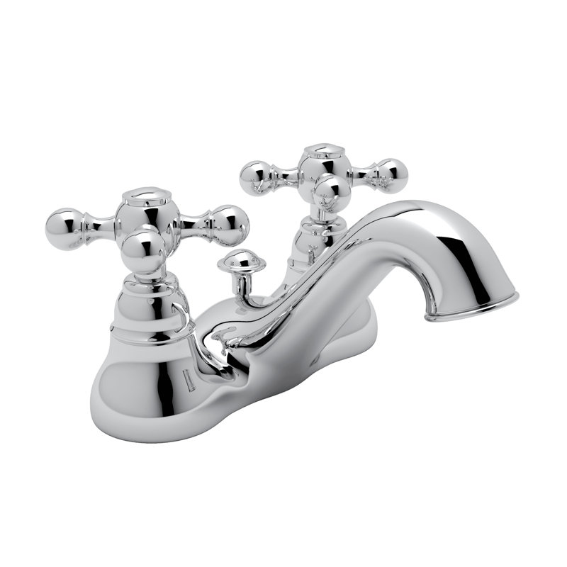 Arcana™ Two Handle Centerset Lavatory Faucet, Polished Chrome, Cross