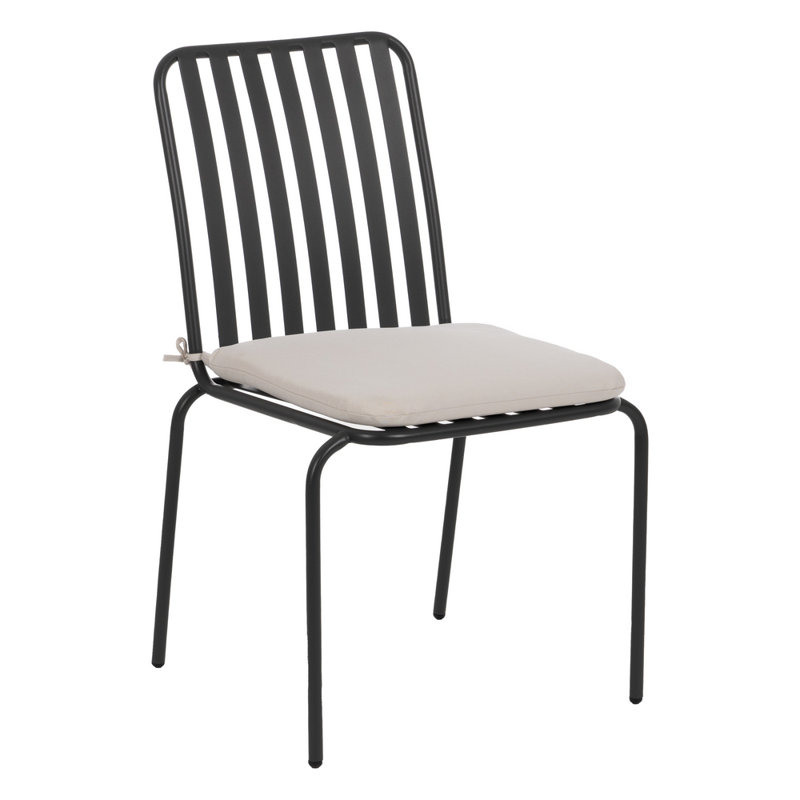 Raashida 42cm H Stacking Armchair in Black