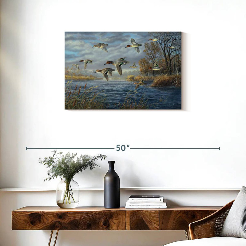 Sanctuary Bay - Green Winged Teal, 20" H x 30" W