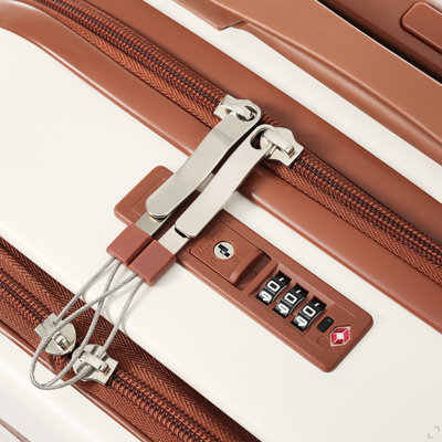 Luggage Set Of 3, 20Inch With USB Port, Front Opening Design Airline Certified Carry On Luggage, ABS Hard Shell Luggage With Spinner Wheels