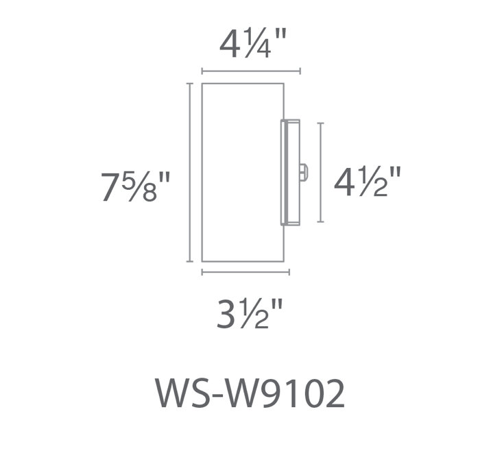 Vessel 2 - Light LED Outdoor Armed Sconce, Black, 4000K