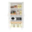 Armoire de rangement blanche en acier de 61 po avec tablettes réglables pour le salon, la chambre à coucher et le bureau - Extérieur à griffes, portes en métal 2 pièces à assemblage simple dans la cuisine, matériau antirouille, amplement