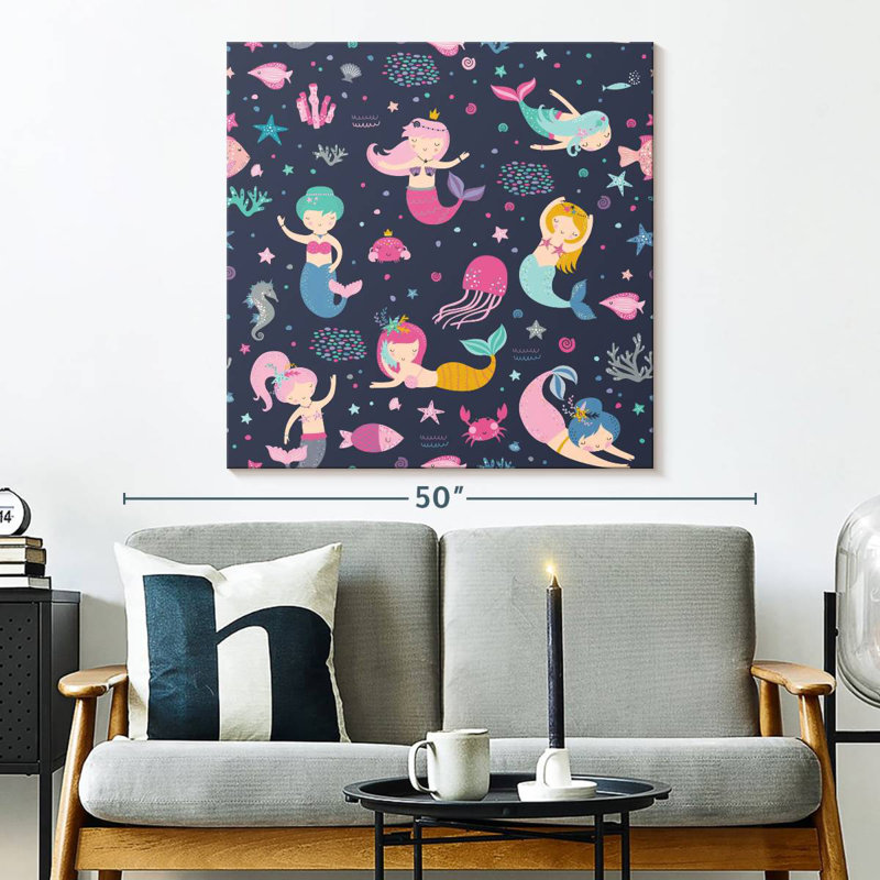 Ashelle Mermaid Princesses, 33" H x 33" W