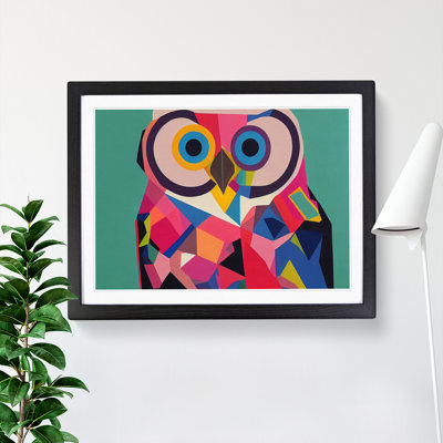 Abstract Owl in Colour - Framed Print