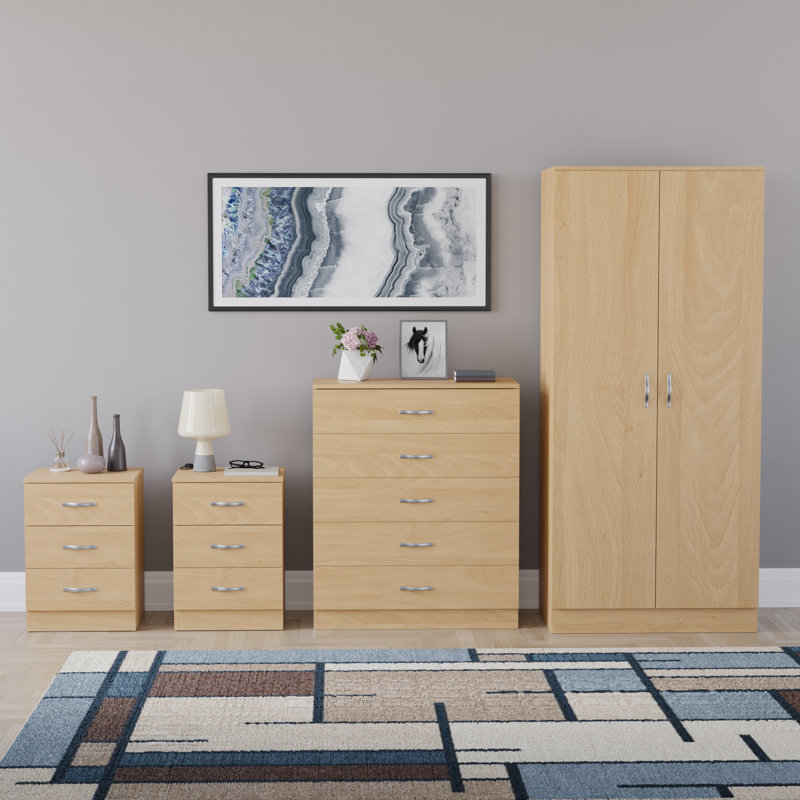 Maybery Piece Bedroom Set, Pine