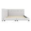 Grand lit plateforme tapissier avec ports USB Riyan-545145756