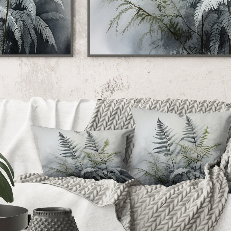 Coussin Ferns Silver Whispers III - Ferns
