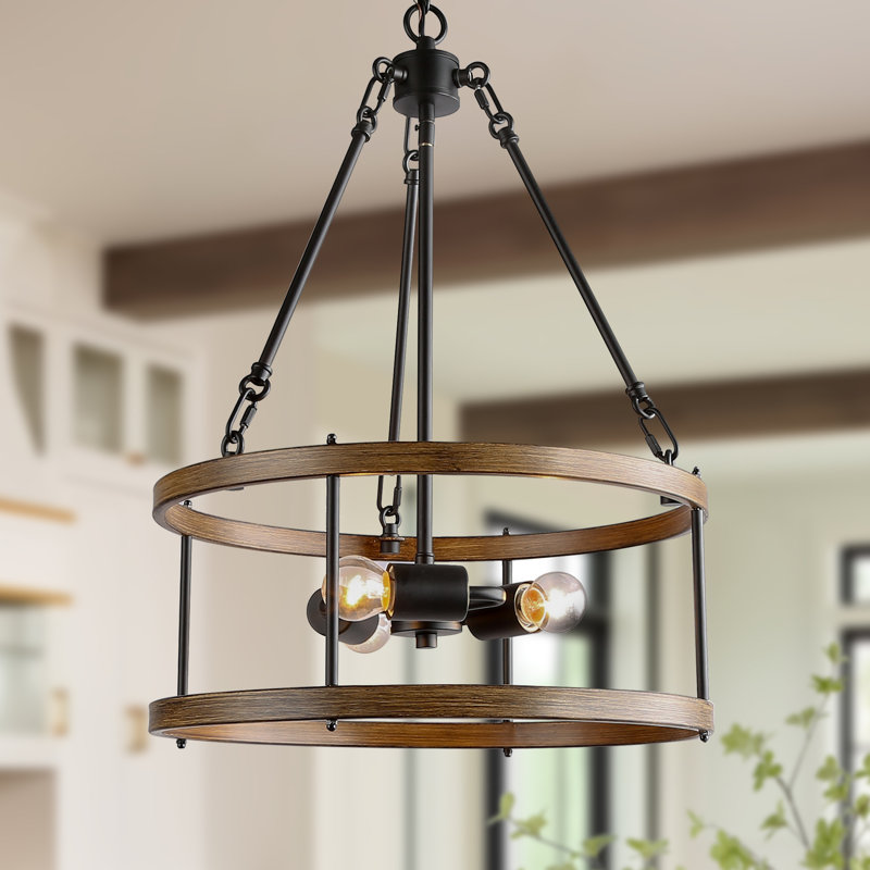 Luminaire suspendu tambour 3 lumières Azar