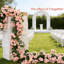 Ensemble de 2 guirlandes de fleurs artificielles roses 180cm / 71in-1147543912