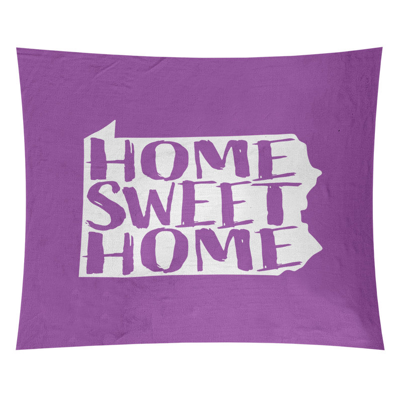 Tapisserie Home Sweet Pennsylvania, H 104 po x l 88 po, Violet