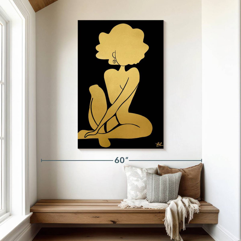 Leisha assise jolie, H 48 po x l 32 po