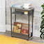Industrial Rustic 3 Tier Side Table With Magazine Rack-113373620
