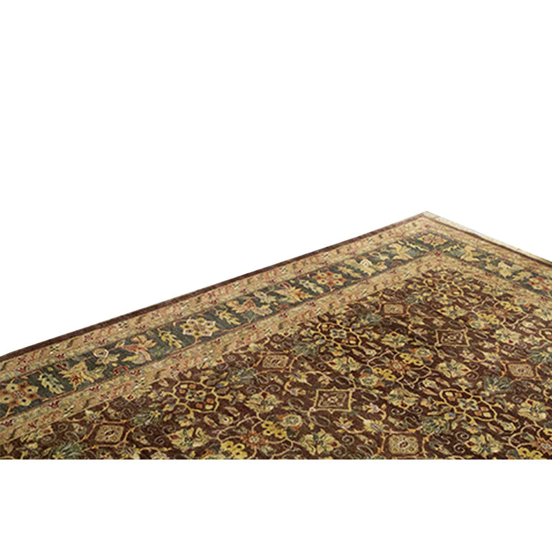 Wool Oriental Area Rug in Brown