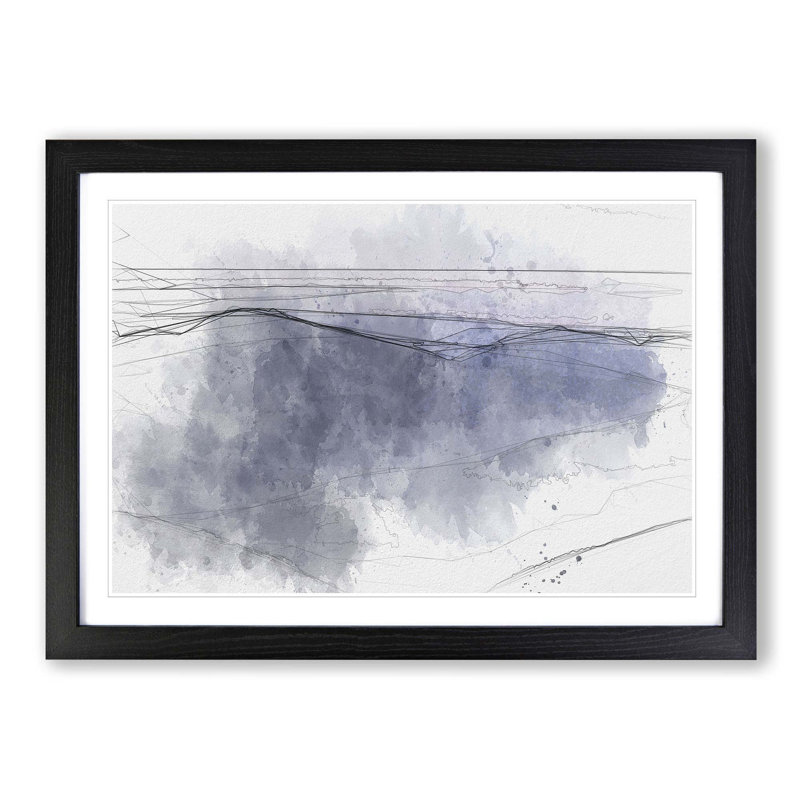 The Mountains of Nepal at Dusk in Abstract - Picture Frame Graphic Art Print, Black Framed, 36cm H x 48cm W x 2cm D