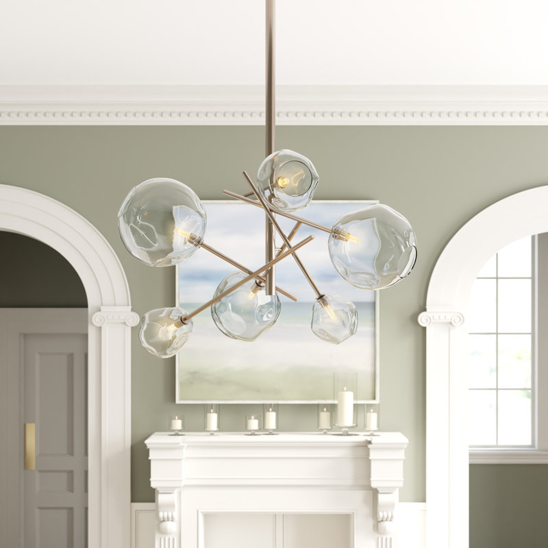 Molten Chandelier, Polished Nickel
