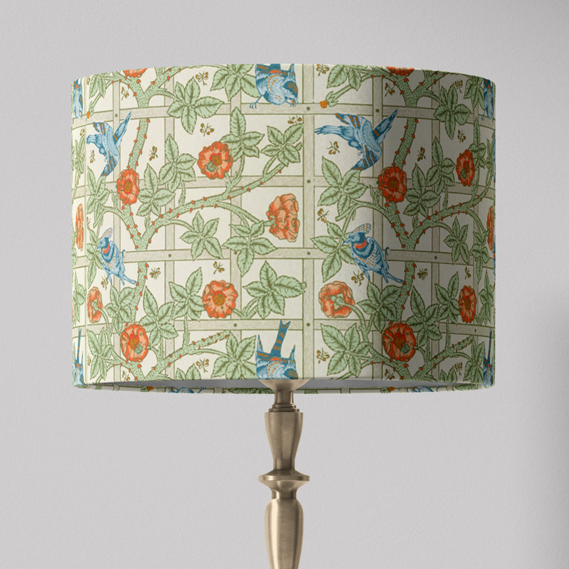 Abat-jour en treillis William Morris, H 10 po x l 12 po x P 12 po