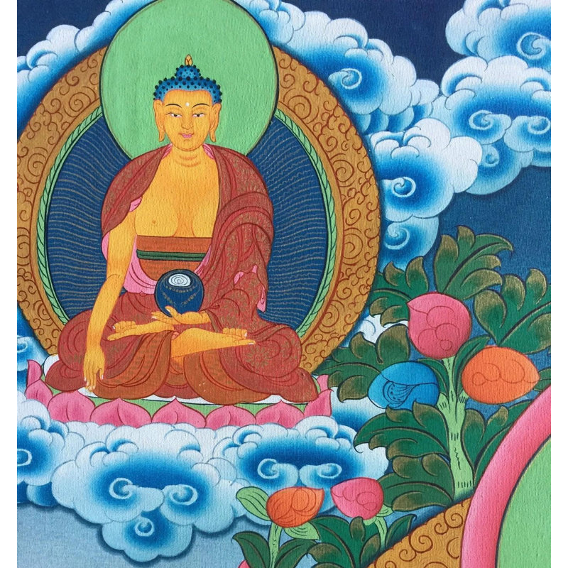 Assise blanche Tara Thangka (Thangka sans brocart)
