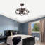 Best bests Ventilateur de plafond intérieur fermé avec télécommande et ensemble de lumière de ventilateur industriel rouge rouille sans pales