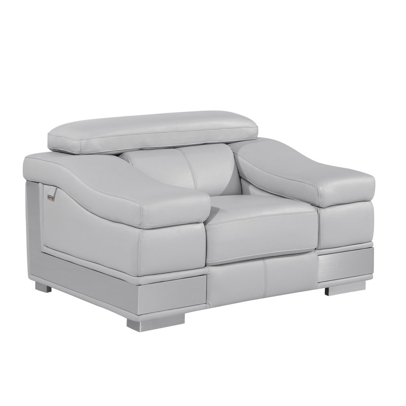 Chaise en cuir italien à grain supérieur