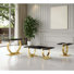 Ensemble de tables basses 3 pièces Bilton avec base en tréteaux Bilton