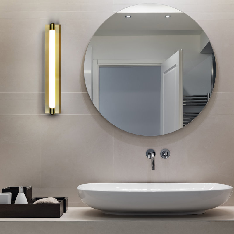 Éclairage de salle de bain moderne à DEL 24 po Procyon, Laiton antique