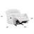 Elegant White Recliner With Padded Arms-102389877