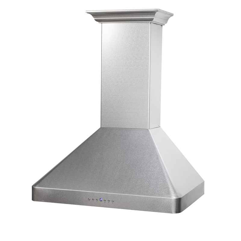 30" KF 400 CFM Convertible Wall Mount Range Hood, 30", Satin Stainless Steel